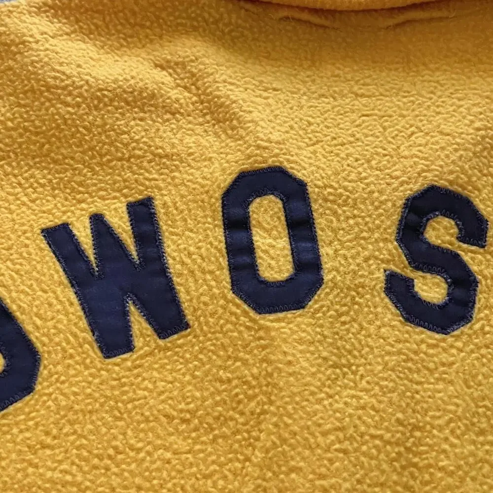 Vintage Wilson Fleece Full Zip Jacket Sz 42 Circa 60s-80s OWOSSO Swim - ZIP FLAW - Picture 13 of 15